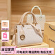 香港輕奢大牌真皮包包女款通勤手提包女士高端媽媽斜挎包生日禮物 米白色【送高檔禮品袋】 女生生日禮物實(shí)用送女友送老婆
