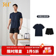 361°跑步運動(dòng)套裝男休閑健身速干短袖短褲春夏季男兩件套652524001H-2