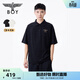 BOY LONDON春夏男女同款POLO衫黑色字母暗紋提花短袖T恤N01915 黑色 M