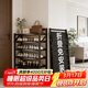 千禧華府鞋架門(mén)口多層家用免安裝折疊簡(jiǎn)易門(mén)口收納置物鞋架子黑色4層70