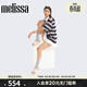 melissa梅麗莎厚底鞋日常糖果配色女士拖鞋貝果面包果凍鞋35859 米色 39