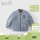 戴維貝拉（DAVE＆BELLA）男寶寶外衣休閑風(fēng)男童棉服兒童外套小童長(cháng)袖上衣秋冬新款幼兒童裝 復古藍【現貨】 140 cm（建議身高130-140cm）