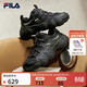 斐樂(lè )（FILA）官方貓爪7代女鞋老爹鞋2026春季新款厚底鞋休閑鞋運動(dòng)鞋 黑/太空銀-BS 38