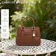 CHARLES&KEITH26春季新品氣質(zhì)通勤手提托特包斜挎包生日禮物CK2-30782784 Chocolate巧克力色 S
