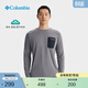 Columbia哥倫比亞戶(hù)外男子吸濕速干透氣舒適運動(dòng)長(cháng)袖T恤AE1693 023 城市灰拼黑色 L (180/100A)