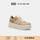蔻馳（COACH）新品女士女鞋彩虹色經(jīng)典標志老花PLATFORM運動(dòng)鞋休閑輕奢厚底 彩虹色/淺褐色 38