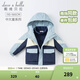 戴維貝拉（DAVE＆BELLA）冬季加厚大童棉服中大童女童外衣內膽兩件套兒童冬裝男童 灰藍色 160 cm（建議身高150-160cm）
