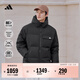 adidas 600蓬拒水保暖雙面穿休閑連帽鴨絨羽絨服男女秋冬阿迪達斯   黑色   XL