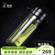 希諾茶水分離玻璃杯子雙層防燙泡茶杯子男車(chē)載水杯XN-7096本色 360mL