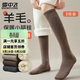 雪中飛【25年秋季新品】3雙裝女士襪子女秋冬羊毛及膝襪長(cháng)筒襪小腿襪