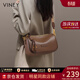 viney新款包包女包牛皮斜挎包高檔單肩包生日禮物送女友老婆 【咖色】實(shí)用洋氣枕頭包 百搭時(shí)尚品牌小眾休閑ck風(fēng)高端