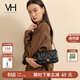 VANESSA HOGAN VH女包蓬蓬軟包質(zhì)感柔軟褶皺菱格方包百搭腋下包牛皮單肩斜挎包