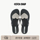 COOLCHAP愛(ài)心人字拖女軟底外穿平底防滑海邊沙灘度假夏季夾腳涼拖鞋女鞋 暗夜魅影 39 （建議拍大一碼）