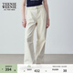 Teenie Weenie小熊女裝秋季簡(jiǎn)約休閑松弛闊腿褲長(cháng)褲時(shí)尚韓版寬松褲 白色 L (170)