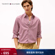 Tommy Hilfiger【通勤格紋】秋冬男裝簡(jiǎn)約繡標休閑復古長(cháng)袖襯衣襯衫外套 【挺括牛津紡】紅白格紋XJS 2XL （推薦：180-200斤）