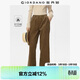 佐丹奴褲子女春季新款純棉松緊腰休閑闊腿褲燈芯絨長(cháng)褲女13415773