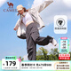 駱駝（CAMEL）梭織工裝褲女春夏防潑水戶(hù)外休閑傘兵長(cháng)褲工裝褲女 C24CA66619，幻影黑，女 S