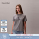 Calvin KleinJeans夏季女士休閑通勤ck字母印花純棉針織圓領(lǐng)內搭短袖T恤上衣
