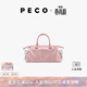 PECO小丑機車(chē)包春夏新款波士頓植鞣油蠟手提單肩休閑百搭斜挎包女 干枯玫瑰頭層熔巖油蠟牛皮