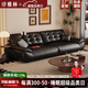序雅林真皮沙發(fā)客廳小戶(hù)型中古風(fēng)云朵沙發(fā)高級感黑色復古風(fēng)直排皮藝沙發(fā) 2.2米多人位【云端舒適坐感】 進(jìn)口R+級加厚頭層真皮【接觸面】高端品質(zhì)