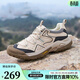 駱駝（CAMEL）【踏山】戶(hù)外登山鞋男秋冬新款透氣舒適徒步運動(dòng)工裝鞋子會(huì )員 G14S342046 杏色 【四季款】 42