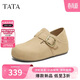 他她（TATA）女鞋2025秋季勃肯鞋外穿時(shí)尚休閑百搭 卡其色 37