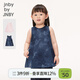 jnby by JNBY江南布衣嬰童純棉扎染連衣裙寬松舒適可愛(ài)女童嬰兒夏YO4G12240 406/藏青系混雜色 100 cm