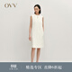 OVV秋冬熱賣(mài)女裝經(jīng)典H型圓領(lǐng)舒適羊毛針織無(wú)袖連衣裙 象牙白 M