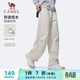 駱駝（CAMEL）休閑工裝褲男女戶(hù)外防潑水梭織運動(dòng)褲 J35CA6L6025 橡木灰 S