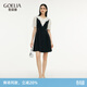 歌莉婭假兩件連衣裙女夏大方得體穿搭法式裙子1E4R4H3F0 00B黑色 M