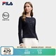 FILA斐樂(lè )官方女子針織長(cháng)袖衫冬時(shí)尚假兩件休閑修身亨利衫