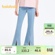 巴拉巴拉女童牛仔褲兒童褲子2024夏裝中大童長(cháng)褲洋氣喇叭褲潮208224108012