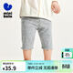 迷你巴拉【七分打底褲】女童夏新款木耳邊可愛(ài)褲子 淺花灰00202 120