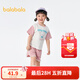 巴拉巴拉童裝男童套裝寶寶短袖兒童衣服女童純棉運動(dòng)夏裝 紅色調00366 90cm