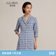 歌莉婭（GOELIA）Gloria/歌莉婭   甜酷七分袖連衣裙  117J4K99A 17C藍格 M