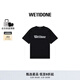 WE11DONE中性男女同款哥特風(fēng)字母logo標志休閑寬松圓領(lǐng)T恤 黑色 S