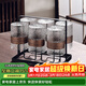 格娜斯中式復古玻璃水杯套裝待客家用客廳茶具茶杯杯具家庭輕奢喝水杯子
