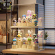 EACHY盲盒展示架收納盒透明防塵手辦玩具labubu泡泡瑪特展示盒-特大號