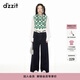 DZZIT地素針織提花背心春秋少女元氣百搭潮流小眾女 綠色 S
