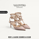 華倫天奴VALENTINO女士 ROCKSTUD 鉚釘高跟鞋涼鞋 裸粉色 37.5