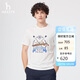 哈吉斯（HAZZYS）男裝 夏季【涼感/3A抗菌】圓領(lǐng)印花短袖T恤男ASTZE0CBEG2