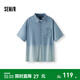 森馬（Semir）森柔|短袖襯衫男夏季牛仔襯衣外套涼感寬松半袖輕薄上衣潮流 牛仔中藍88201 L