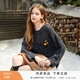 香影【星空萌趣】米白色毛衣女2025冬季新款顯瘦寬松慵懶感針織衫 深灰 L 165/88A/110-125斤