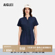AIGLE艾高連衣裙DFT速干吸濕排汗法式時(shí)尚V領(lǐng)女士 帝國深藍 BJ091 L (170/92A)