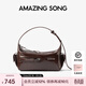 Amazing Song乙頌甜酒飯盒包原創(chuàng  )設計手提單肩斜挎包時(shí)尚百搭女包 深巧克力