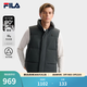 FILA 斐樂(lè )官方男士羽絨馬甲冬新款簡(jiǎn)約百搭保暖基礎立領(lǐng)外套 暗碄綠-DG XL XL 180/100A
