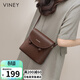 viney牛皮包包女包小眾斜挎水桶包輕奢單肩包生日禮物高級感送女友老婆
