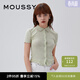 moussy 女裝純色單排扣針織開(kāi)衫010GST80-0590 031淺綠色 均碼