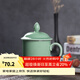 龍泉青瓷茶杯辦公杯陶瓷茶具家用喝茶杯純手工泡茶杯帶柄杯子普洱茶杯水杯 弟窯梅子青-禮盒裝
