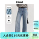 ELAND【意大利進(jìn)口牛仔】衣戀松弛牛仔褲復古褲子夏新款 淺牛仔色(56)L/Indigo S 160